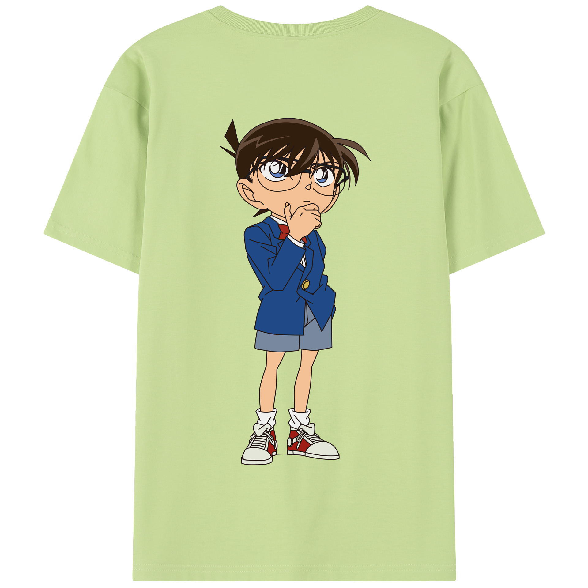 （画像用） 名探偵コナン 江戸川 コナン Detective Conan Conan Edogawa 綿100％半袖Tシャツ（背面プリント）